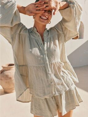 Sabo Skirt Huxley Top in Sage Size XS